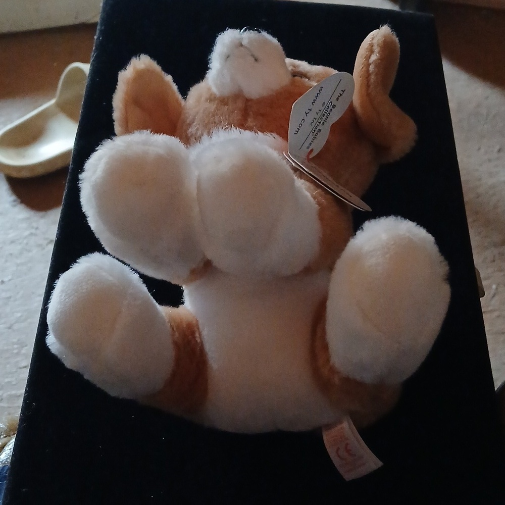 Ty Plush Dog Toy in Brown and White (Franklin) - Picture 9 of 9